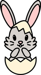 easter rabbit and egg