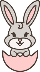 Fototapeta premium easter rabbit and egg cartoon