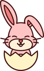 Obraz premium easter rabbit and egg cartoon