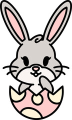 cute kawaii easter bunny