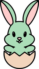 cute kawaii easter bunny