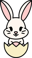 cute kawaii easter bunny