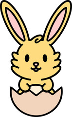 cute kawaii easter bunny