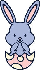 cute kawaii easter bunny