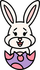 Fototapeta premium cute kawaii easter bunny