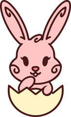 cute kawaii easter bunny