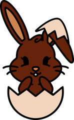 cute kawaii easter bunny