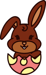 Fototapeta premium cute bunny in easter egg