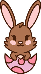 cute bunny in easter egg