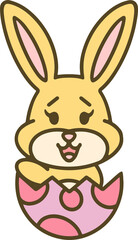 Obraz premium cute bunny in easter egg