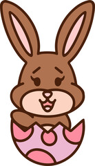 cute bunny in easter egg