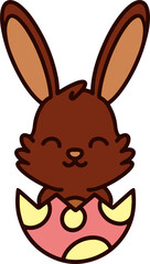 cute bunny in easter egg
