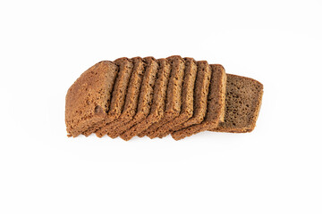 sliced bread isolated on white background