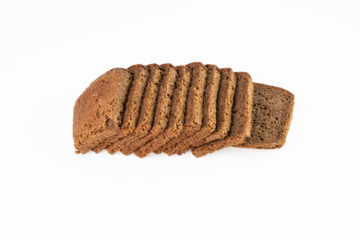 sliced bread isolated on white background