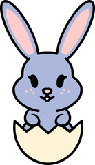 Obraz na płótnie Canvas easter rabbit cartoon