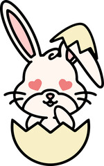 easter rabbit and egg