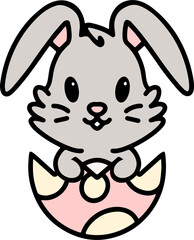 easter rabbit and egg