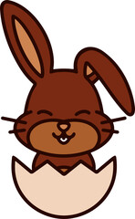 easter rabbit and egg