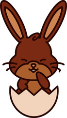 Obraz premium easter rabbit in eggshell