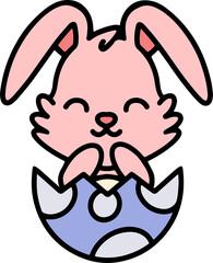 easter rabbit and egg