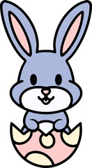 easter rabbit and egg