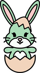 easter rabbit and egg