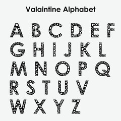 "Valentine's Day Hand Drawn Alphabet"