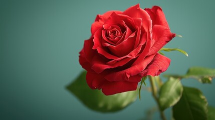 Red rose background with copy space