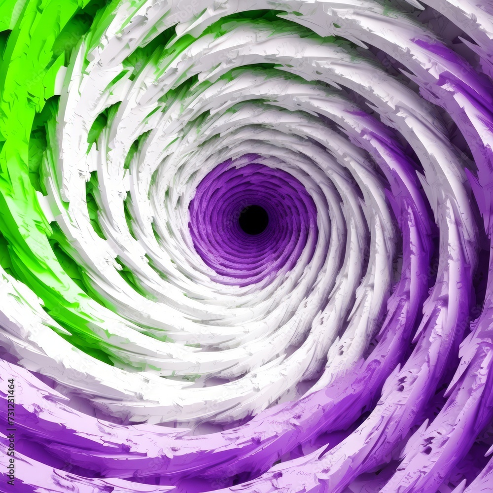 Poster a colorful picture with a large hole in the center. generative ai.