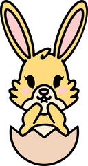 Obraz premium easter bunny simple cartoon