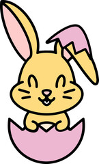 easter rabbit and egg