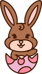 easter bunny simple cartoon