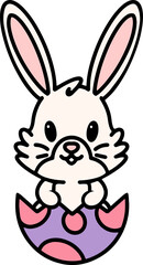 Obraz premium easter bunny simple cartoon