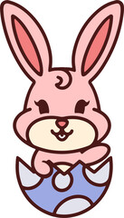 easter bunny simple cartoon