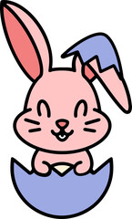 easter rabbit and egg