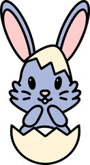 easter bunny simple cartoon