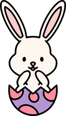 easter bunny simple cartoon