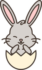 easter bunny simple cartoon