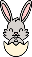 easter bunny simple cartoon