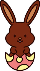 easter bunny simple cartoon