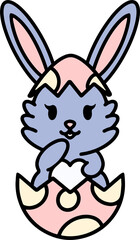 easter rabbit and egg