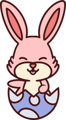 easter bunny simple cartoon