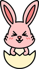 easter bunny simple cartoon