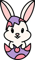 easter bunny simple cartoon