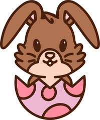 easter bunny simple cartoon