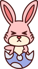 easter bunny simple cartoon