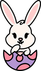 easter rabbit and egg