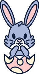 easter bunny simple cartoon