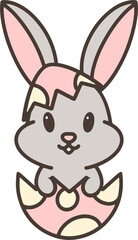 easter rabbit and egg