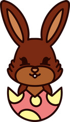 Obraz premium easter bunny simple cartoon